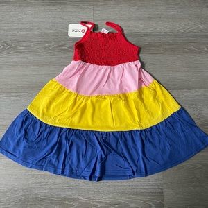 PatPat Color Block Sun Dress Size: 5-6 years